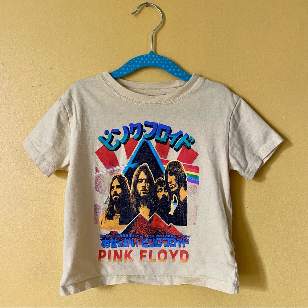 Pink Floyd yellow kid’s tee vintage style rock shirt size 5/6 XS